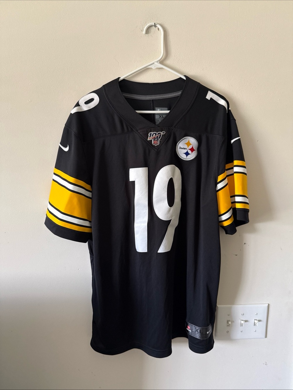 Men’s Nike Juju Smith-Schuster #19 Steelers NFL 100 Vapor Lmtd Jersey Sz XL RARE